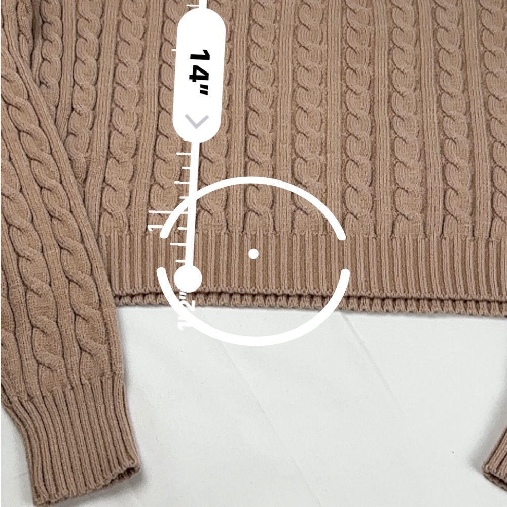 Altar'd State Tan Cable Knit Sweater, Size M - Picture 11 of 13